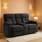 Power Reclining Loveseat With Console Heated Massage