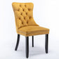 Velvet Dining Chairs Gold Finishing Collection Set