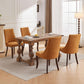 Yellow Linen Dining Chairs Set Of 4 Channel Tufted