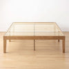 Queen Solid Hardwood Platform Bed Frame Natural Pine