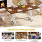 Walnut Rectangular Dining Table With Thick Top Seats 6 8