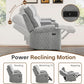 Light Grey Power Recliner Contemporary Sofa Collection