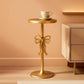 Radiant Gold Martini Cocktail Table 9x19 Inches Bow Pedestal