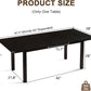 Black Extendable Dining Table 63 Inch For 4 To 6 Guests