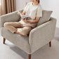 Oversized Camel Upholstered Accent Chair Living Room