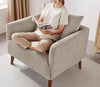 Oversized Camel Upholstered Accent Chair Living Room