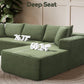 106 Inch Emerald Corduroy Luxurious Sectional Sofa