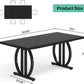 Black Modern Dining Table For Four To Six Rectangular