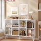 Cloud White Eight Compartment Modular Bookcase System