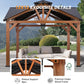 Cedar Wood Gazebo 12x12 Weatherproof Exterior Durability