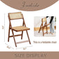 Rattan Folding Dining Chairs Set Of 2 Walnut Indoor Outdoor