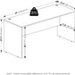 Rectangular Sixty Inch Coastal Grey Executive Desk