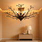 Black Five Light Vintage Crystal Ceiling Chandelier
