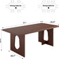Walnut 71 Inch Dining Table Seats Six To Eight Contemporary