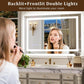 LED Wall Mounted Mirror 40x30 Antifogging Dimmable