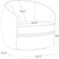 Swivel Barrel Chair Cream Upholstered Fully Assembled