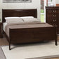 Traditional Full Dimensions Cappuccino Sleigh Panel Bed