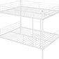 White Full Over Full Industrial Strength Metal Bunk Bed Guardrail