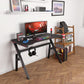 47 Inch Gaming Desk With Cup Holder For Home Office-3