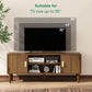 Walnut 47 Inch TV Stand Featur ingInte grated Storage