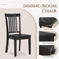 Wooden Windsor Dining Chairs Set Of 6 Dark Brown With Spindle Back