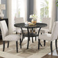Tan Fabric Dining Chairs With Nailhead Trim Set Of 2