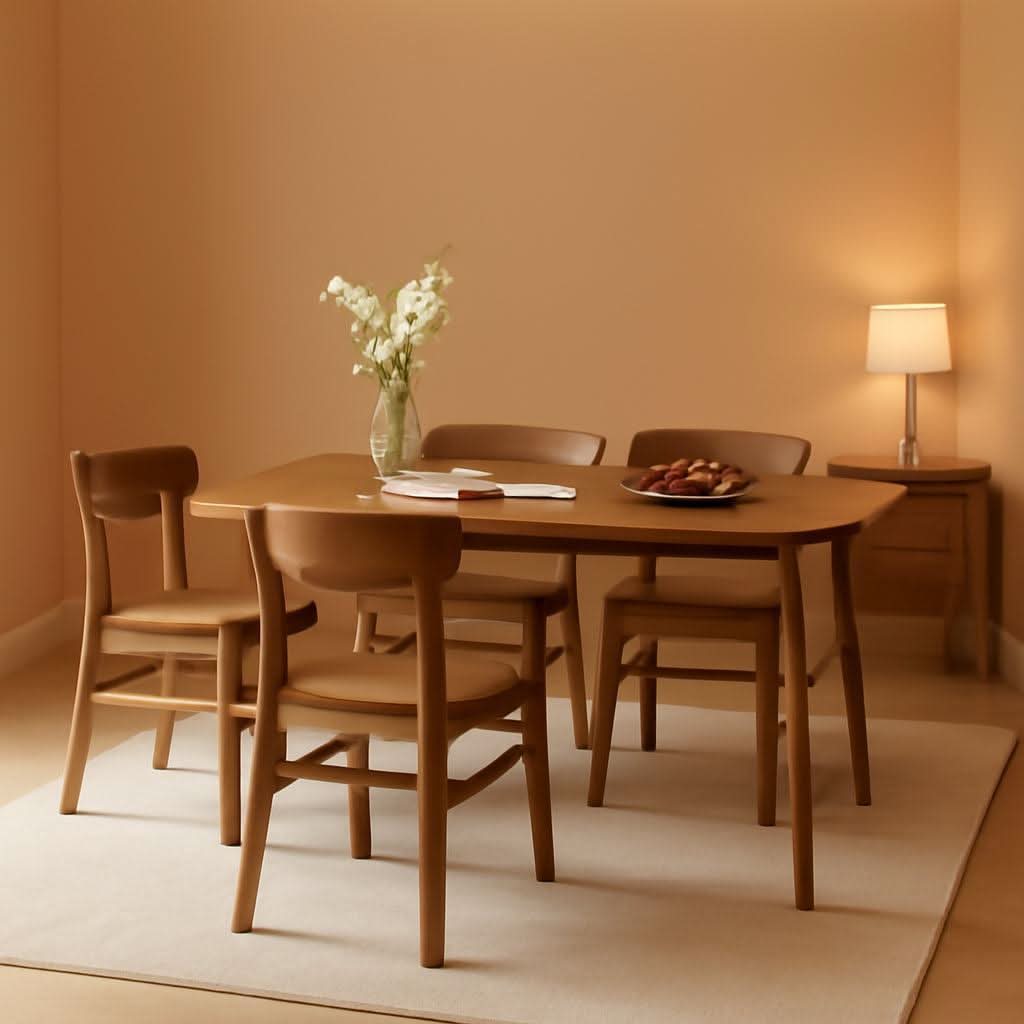 Walnut Telescoping Solid Dining Table With Extension