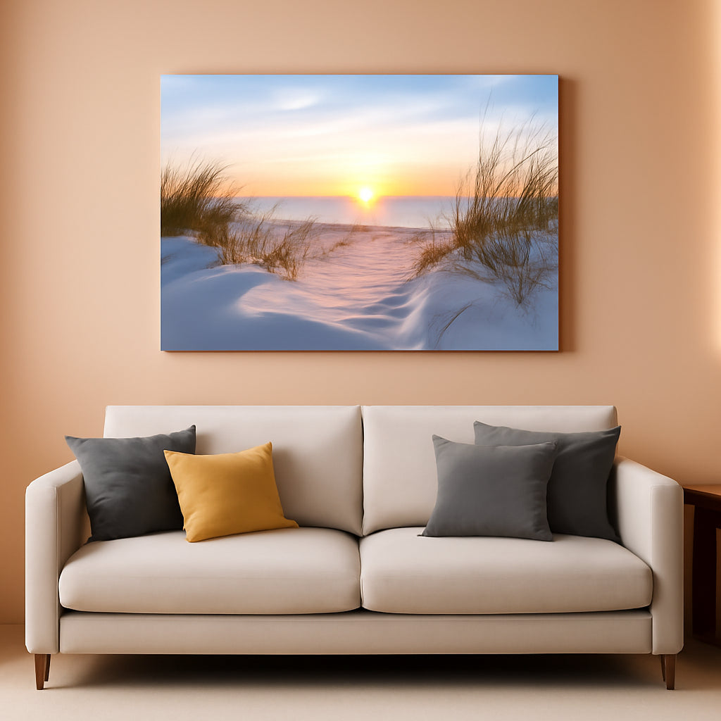 Deep Blue Ocean Museum Quality Seascape Canvas Wall Art