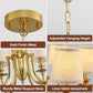 34.6in Eight Light Chandelier Over Table Fixture Living Room-4