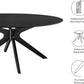 Crossroads 71 Inch Oval Wood Dining Table Black Seats 6 Easy To Assemble