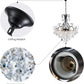Black Crystal Chandelier 10 Light Pendant Ceiling Fixture