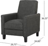 Emmie Fabric Recliner Set Of 2 Moss Gray Recliners