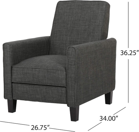 Emmie Fabric Recliner Set Of 2 Moss Gray Recliners