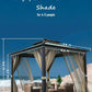 10x10 Hardtop Gazebo Aluminum Frame Outdoor Weatherproof