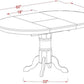 Oval Solid Wood Dining Table With Butterfly Leaf Espresso