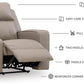 Manual Reclining Faux Leather Loveseat Beige Cupholders