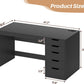 47 Inch Computer Desk With Multifunctional Storage-1
