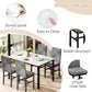 Slate Grey Marble Table top Five Piece Dining Set Premium
