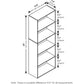 Blackwood 5-Tier Open Storage Shelves Bookcase For Living Room-2