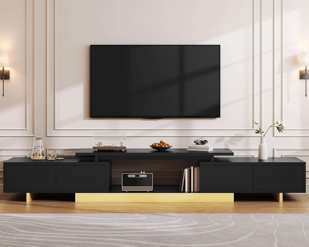 Extendable Entertainment Center 63 To 89 Inches Black Edition