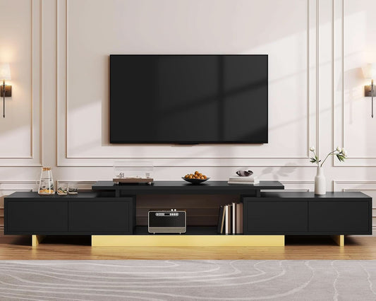 Extendable Entertainment Center 63 To 89 Inches Black Edition