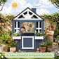 Quality Cedar Outdoor Playhouse With Kitchen Accessories