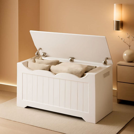 43.3 Inch Lift Top Storage Chest Solid Wood Construction