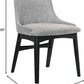 Gray Fabric Wood Dining Chairs Set Of 2 19-Inch Seat Height