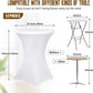 White Spandex Square Cocktail Table Covers 32x43Inches