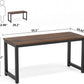 55 Inch Computer Desk Rustic Brown For Home Office