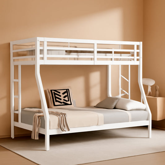 White Full Size Durable Premium Quality Bunk Bed Frame