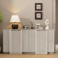White Fluted Sideboard Cabinet With Adjustable Shelves