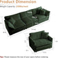 3 Piece Evergreen Sofa Set Chenille Modular For Living Room