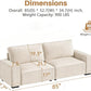 Eighty FiveInch Beige Sofa Modern Living Room Furniture-1